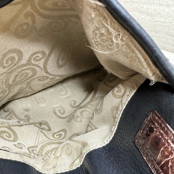 Brighton Mock Croc Braided Strap Shoulder Bag - Picture 7 of 11